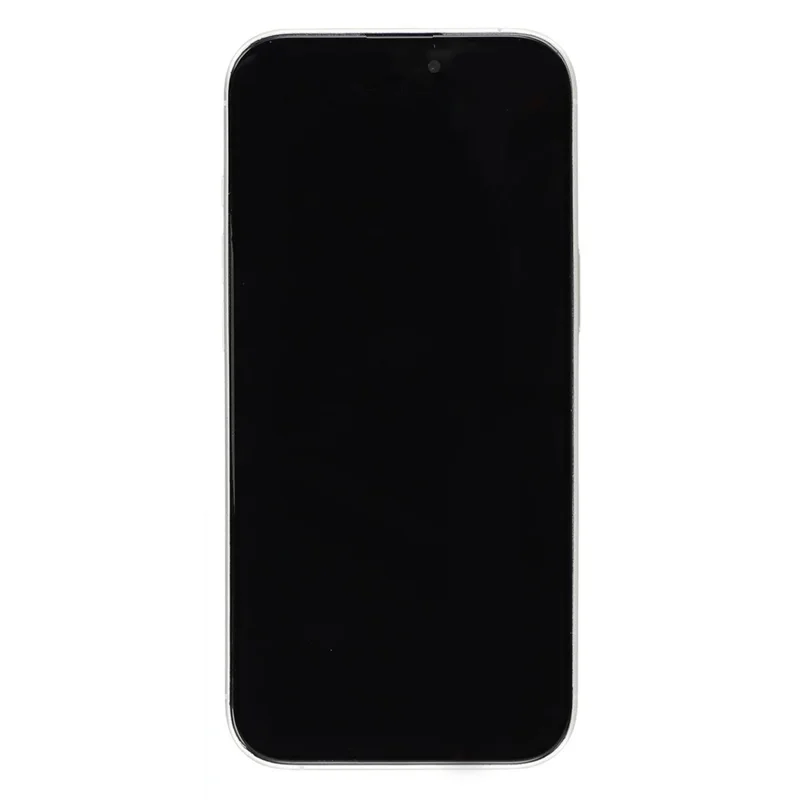 Front view of the white Rephone decoy with its screen off