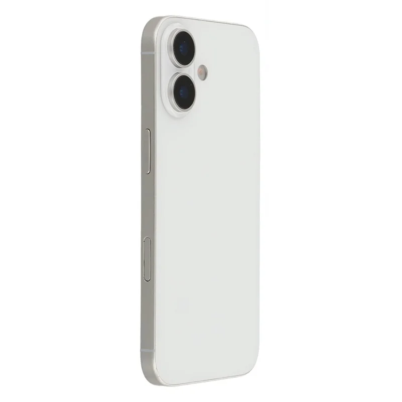 Angled rear view of the white Rephone decoy